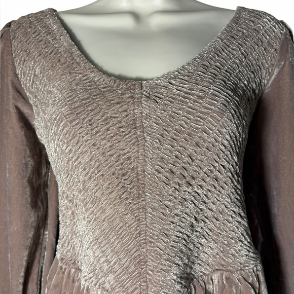 Free People Farrier Velvet Mini Dress Winter Bloom Mauve/Pink Large - Picture 10 of 16